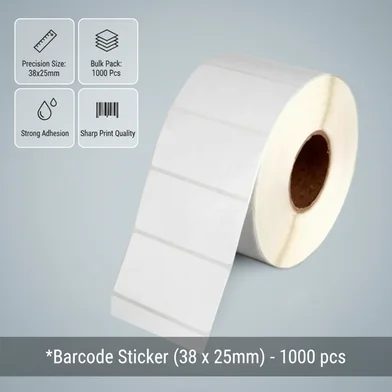 Barcode স্টিকার (38 x 25 মিমি) - 1000 পিস — ছবি 2