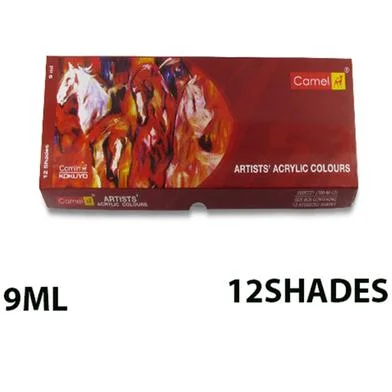 Camel Camlin আর্টিস্ট অ্যাক্রিলিক কালার 9 মিলি টিউব 12 শেড — ছবি 2